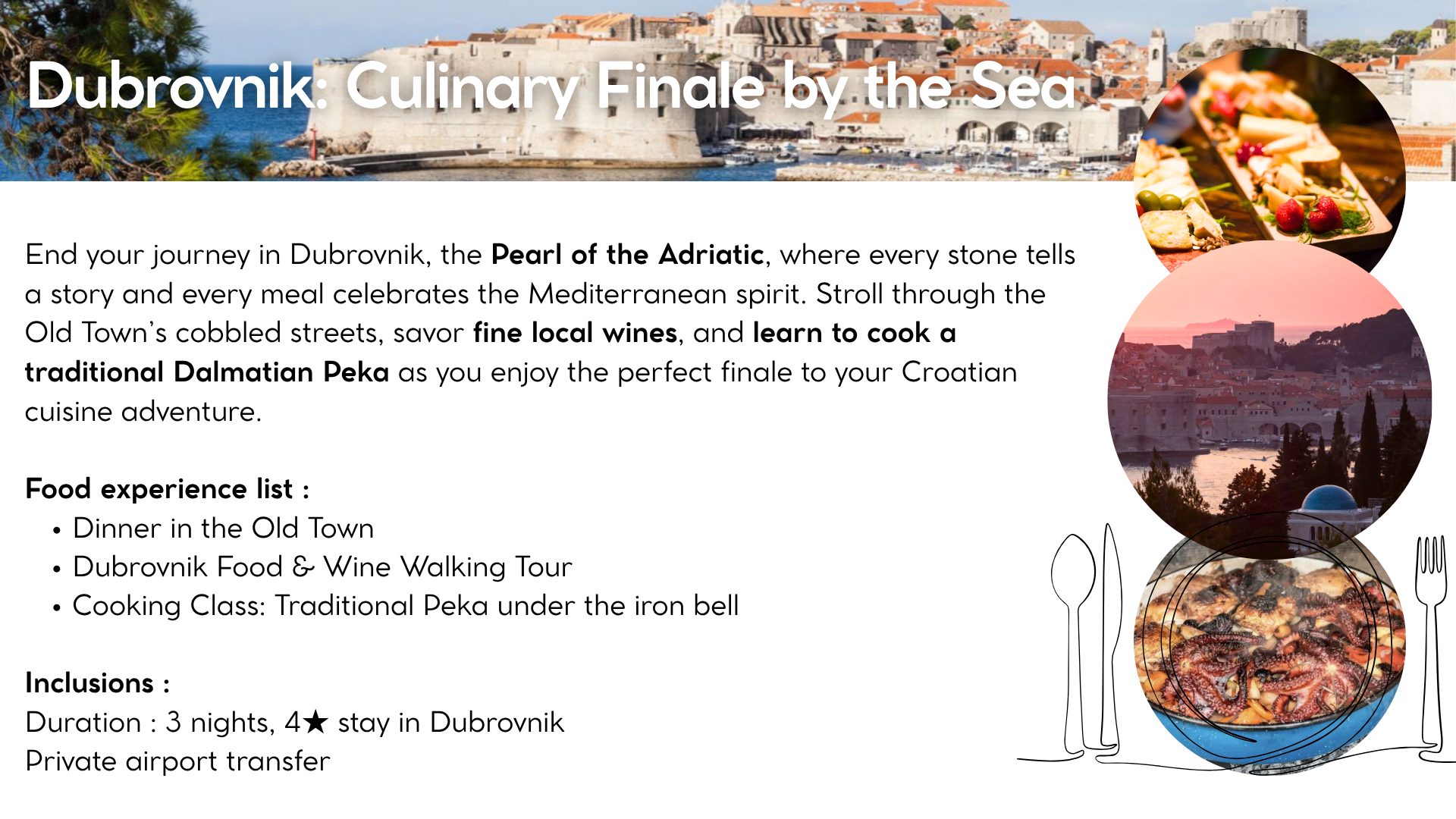 Croatian cuisine Dubrovnik