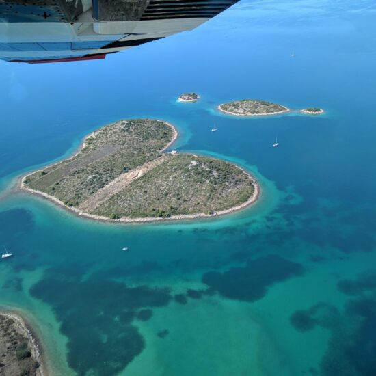 The heart shaped island Galesnjak Croatia