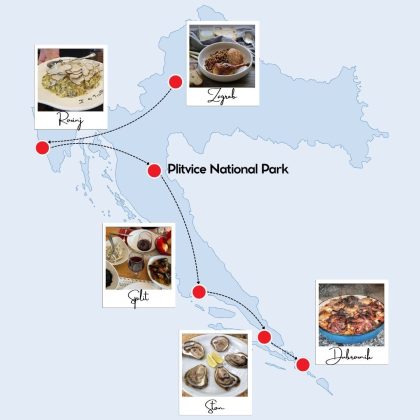 Croatian cuisine map featured image