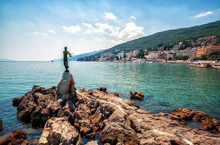 Statue maiden with seagull Opatija Croatia, Photo by Croatian Attractions Partner